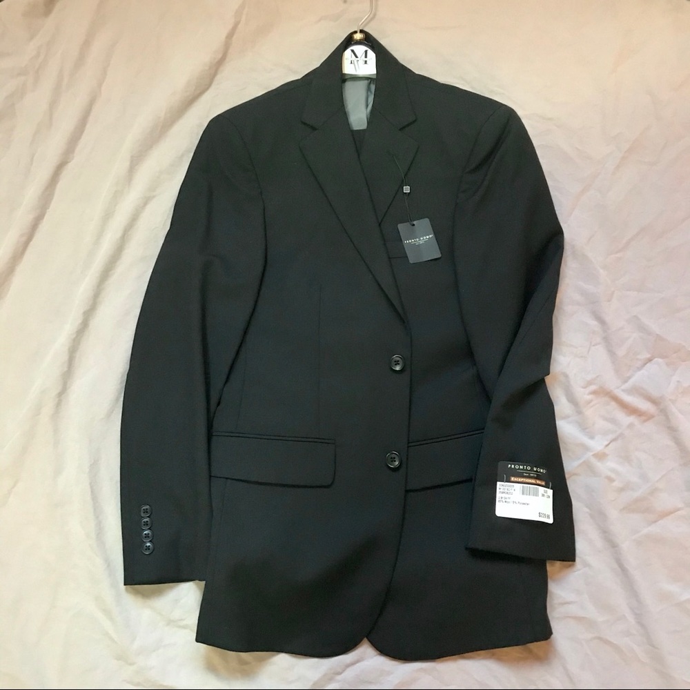 NWT men’s two-piece black suit